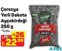 ÇEREZYA YERLİ DAKOTA AYÇEKİRDEĞİ 250 G